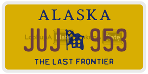 JUJ953  license plate in AK
