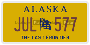 JUL577  license plate in AK