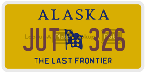 JUT326 license plate in Alaska