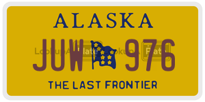 JUW976 license plate in Alaska