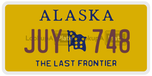 JUY748 license plate in Alaska