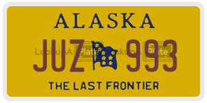 JUZ993 license plate in Alaska