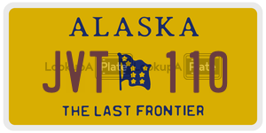 JVT110 license plate in Alaska