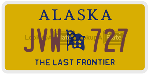 JVW727  license plate in AK