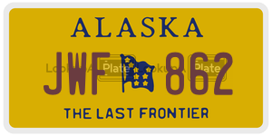 JWF862  license plate in AK
