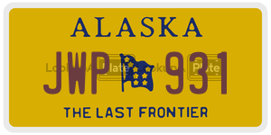 JWP931 license plate in Alaska