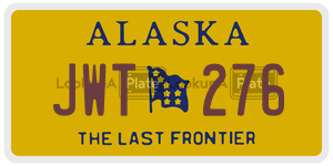JWT276 license plate in Alaska