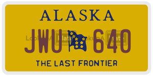 JWU640 license plate in Alaska