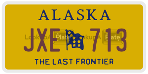 JXE713  license plate in AK