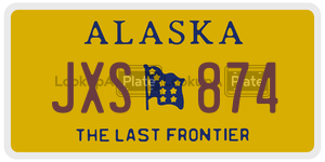 JXS874 license plate in Alaska