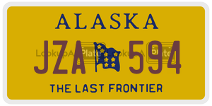 JZA594 license plate in Alaska