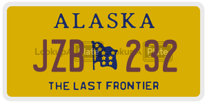 JZB232 license plate in Alaska