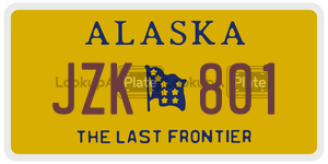 JZK801 license plate in Alaska