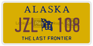 JZL108 license plate in Alaska