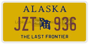JZT936 license plate in Alaska