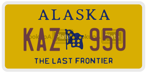 KAZ950 license plate in Alaska