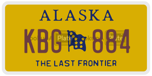 KBG884  license plate in AK