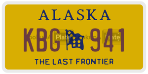 KBG941  license plate in AK