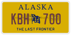 KBH700  license plate in AK