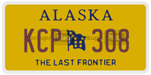 KCP308  license plate in AK