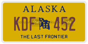 KDF452 license plate in Alaska