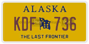 KDF736  license plate in AK