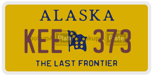 KEE373  license plate in AK
