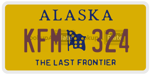 KFM324  license plate in AK