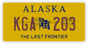KGA203 license plate in Alaska
