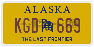 KGD669  license plate in AK