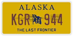 KGR944  license plate in AK