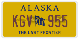KGV955 license plate in Alaska