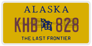 KHB828 license plate in Alaska