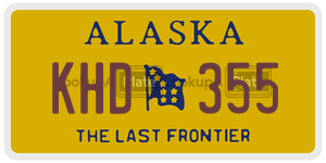 KHD355  license plate in AK