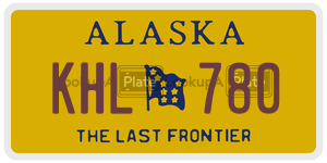 KHL780 license plate in Alaska