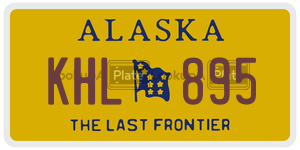 KHL895 license plate in Alaska