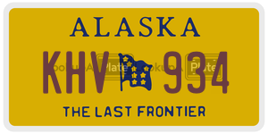KHV934  license plate in AK