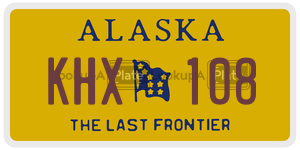 KHX108 license plate in Alaska