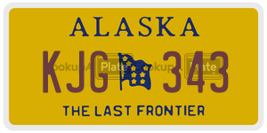 KJG343 license plate in Alaska