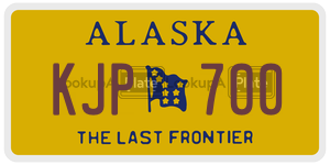 KJP700  license plate in AK