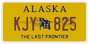 KJY825 license plate in Alaska
