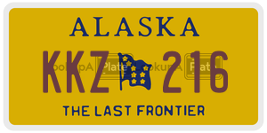 KKZ216  license plate in AK