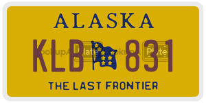 KLB831  license plate in AK