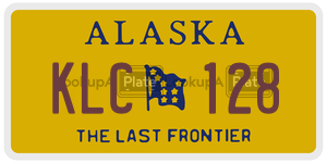 KLC128  license plate in AK