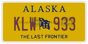 KLW933  license plate in AK