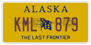KML879  license plate in AK
