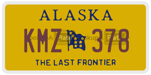 KMZ378 license plate in Alaska