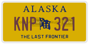 KNP321 license plate in Alaska