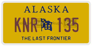 KNR135  license plate in AK