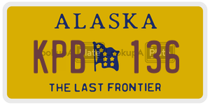 KPB136  license plate in AK